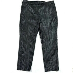 New White House Black Market The Slim Ankle Pants Metallic Black